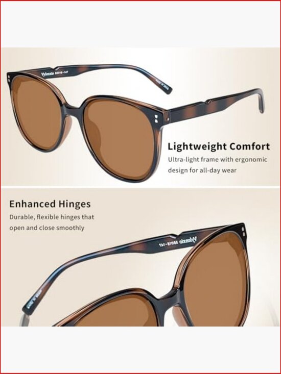 Retro Square Oversized Polarized Sunglasses UV400 Protection main image 4